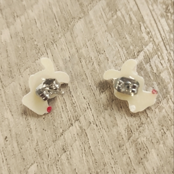 Claire's *Sparkly* Bunny Stud Earrings, Easter/Spring ✨🐰 - Picture 2 of 3